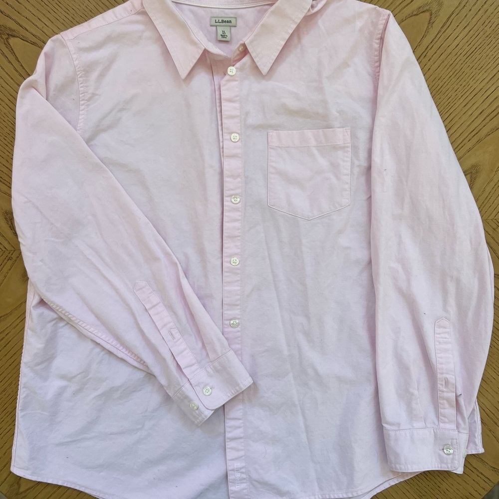 L.L. Bean Light Pink Collared Shirt